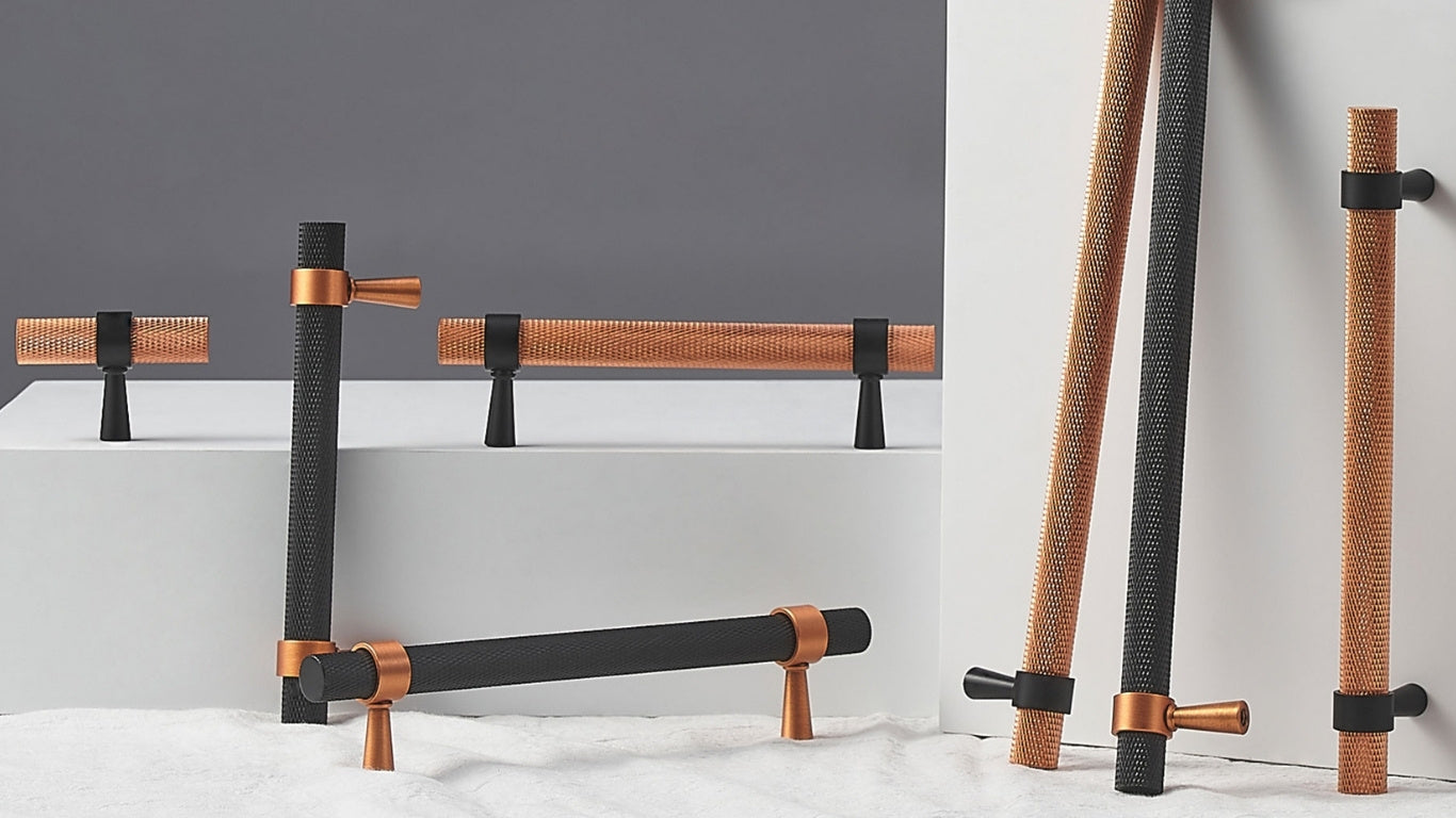 Handtag 3096K | Lättrat | Svart + Koppar