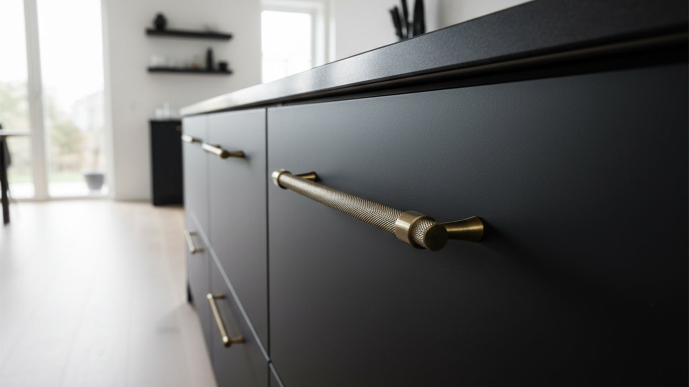 Handtag CH016 | Lättrat | Antik Mässing