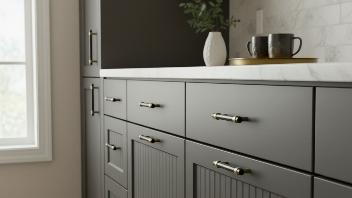 Handgreep CH016A | Zwart + Messing