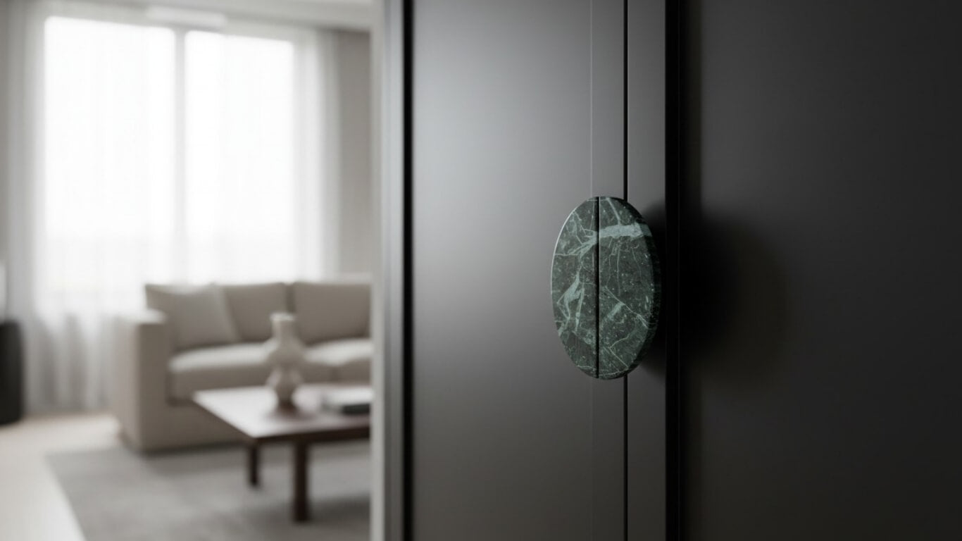 Handle DR102 | Marble | Green Flower (SET)