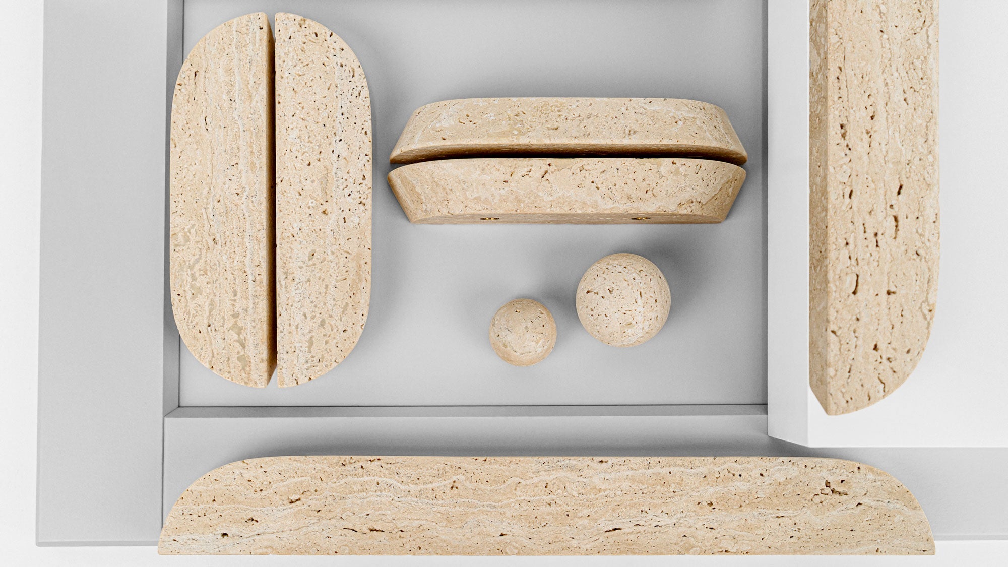 Handtag DR103 | Marmor | Travertine (SET)