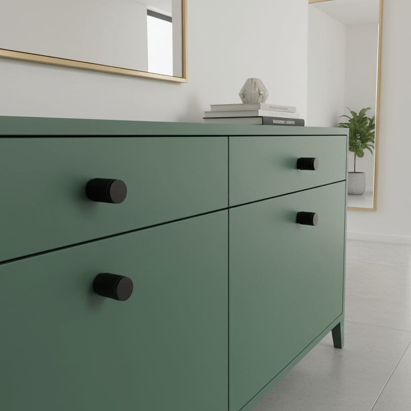 Knopp 3100 | Räfflad | Svart