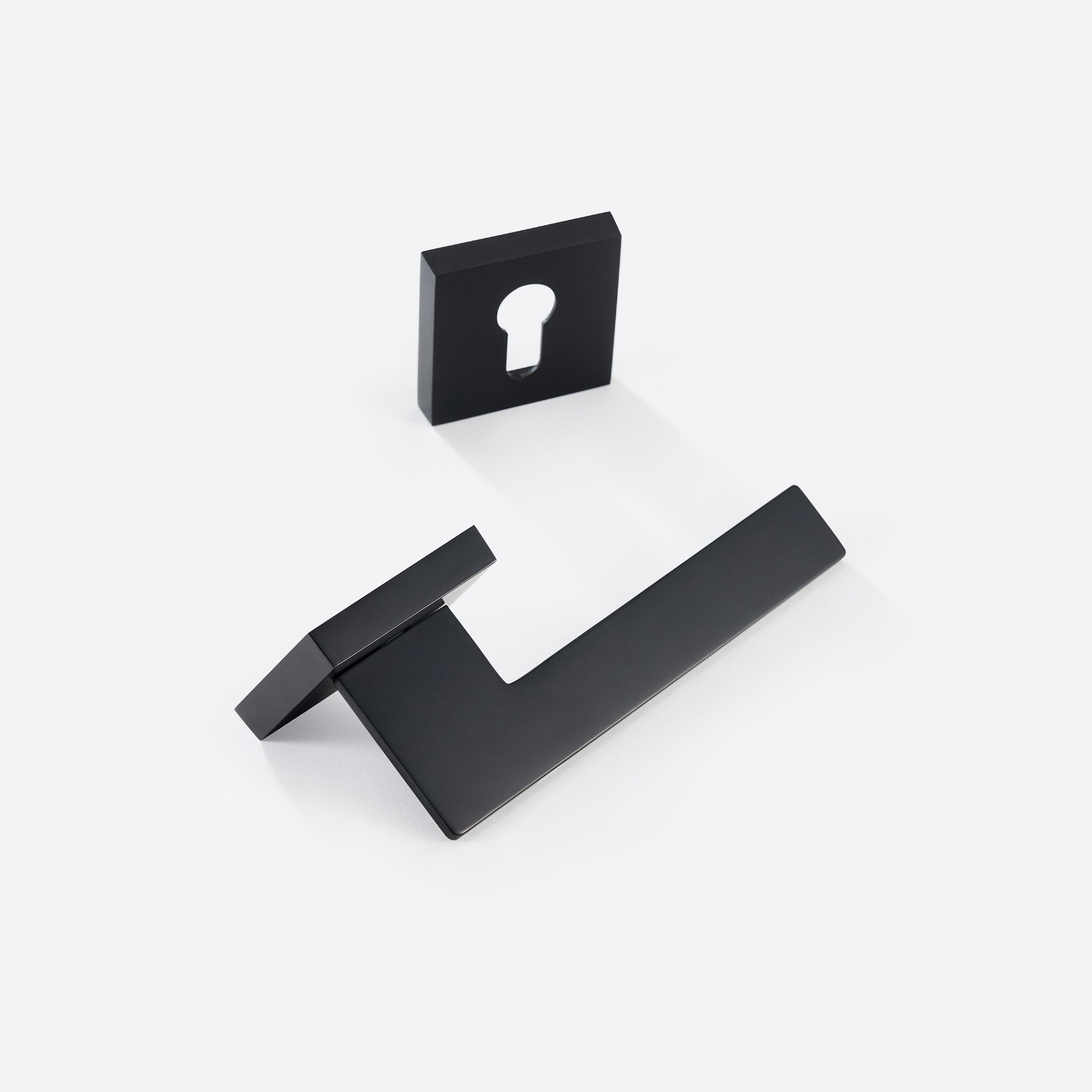 Dörrhandtag  A304B-204 i svart - detalj