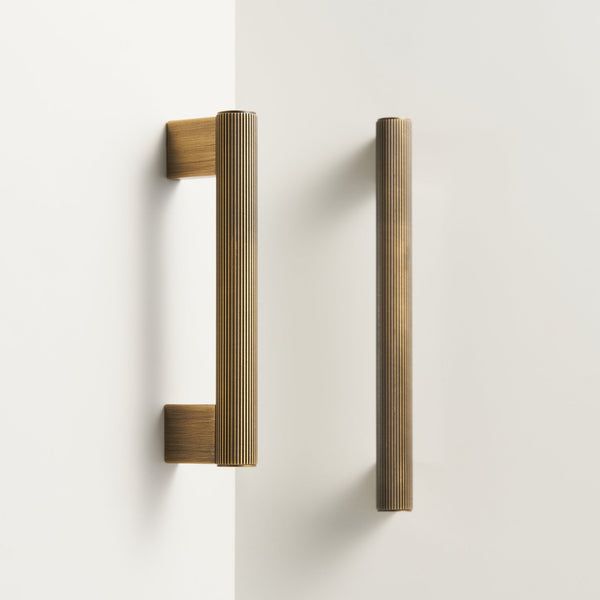 Handtag CH052 | Räfflat | Antik Mässing