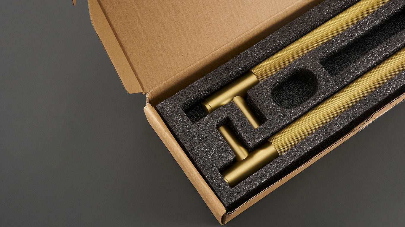 Maniglione per Porta Doccia P2-3065Z | Zigrinata | Ottone (SET)