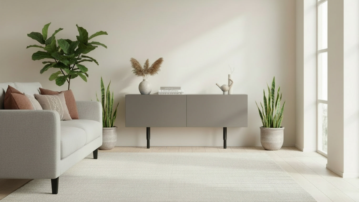 Pied de meuble DL001 | Moleté | Noir (2 pièces)