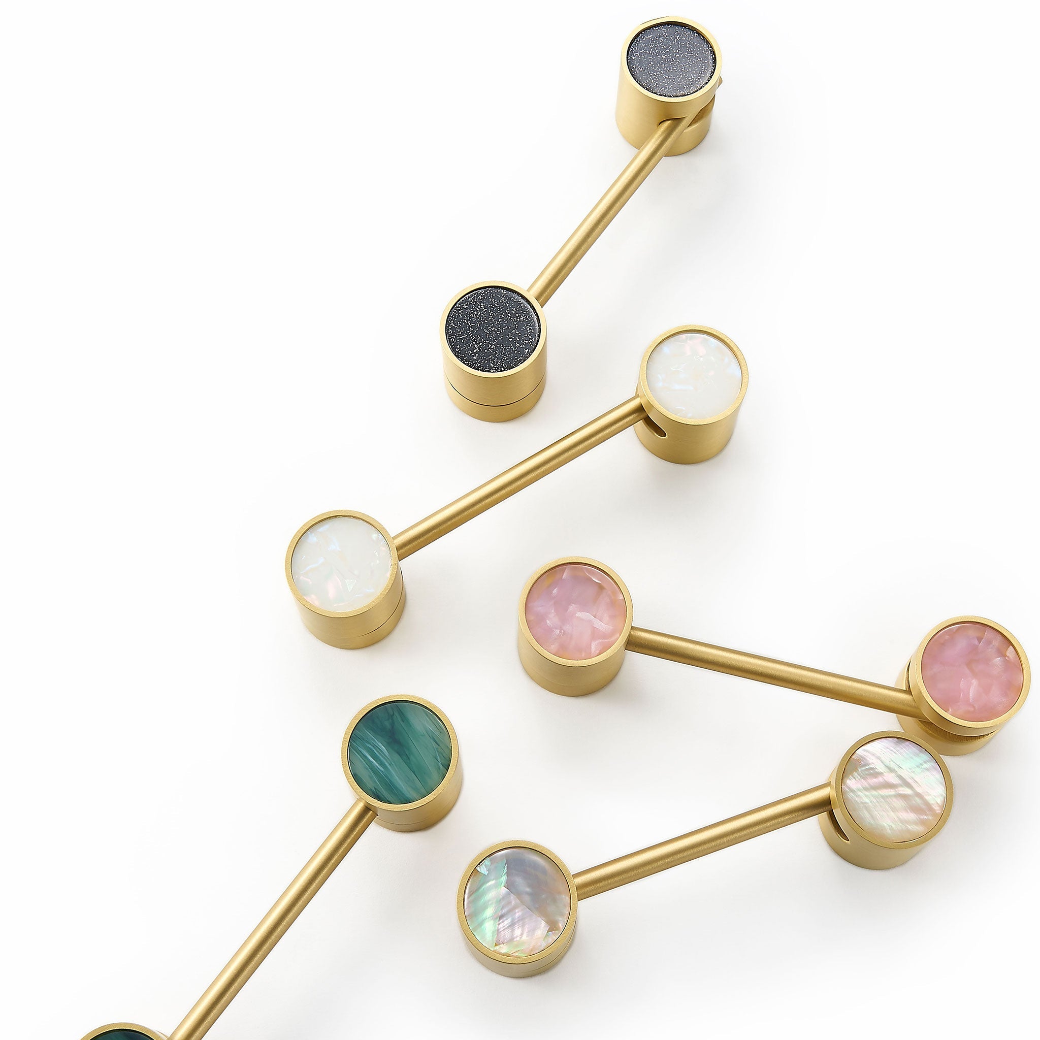 Möbelhasp 3091 | Mässing + Abalone Shell