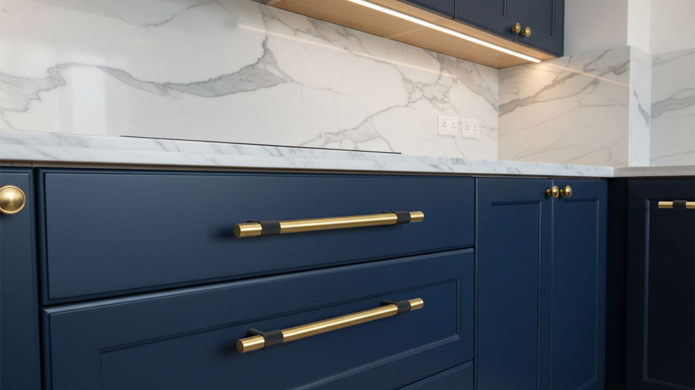 Handgreep 3104 | Messing + Zwart