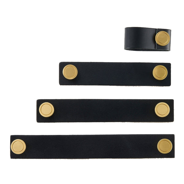 Handtag 1045 | Läder | Svart - Dooroom