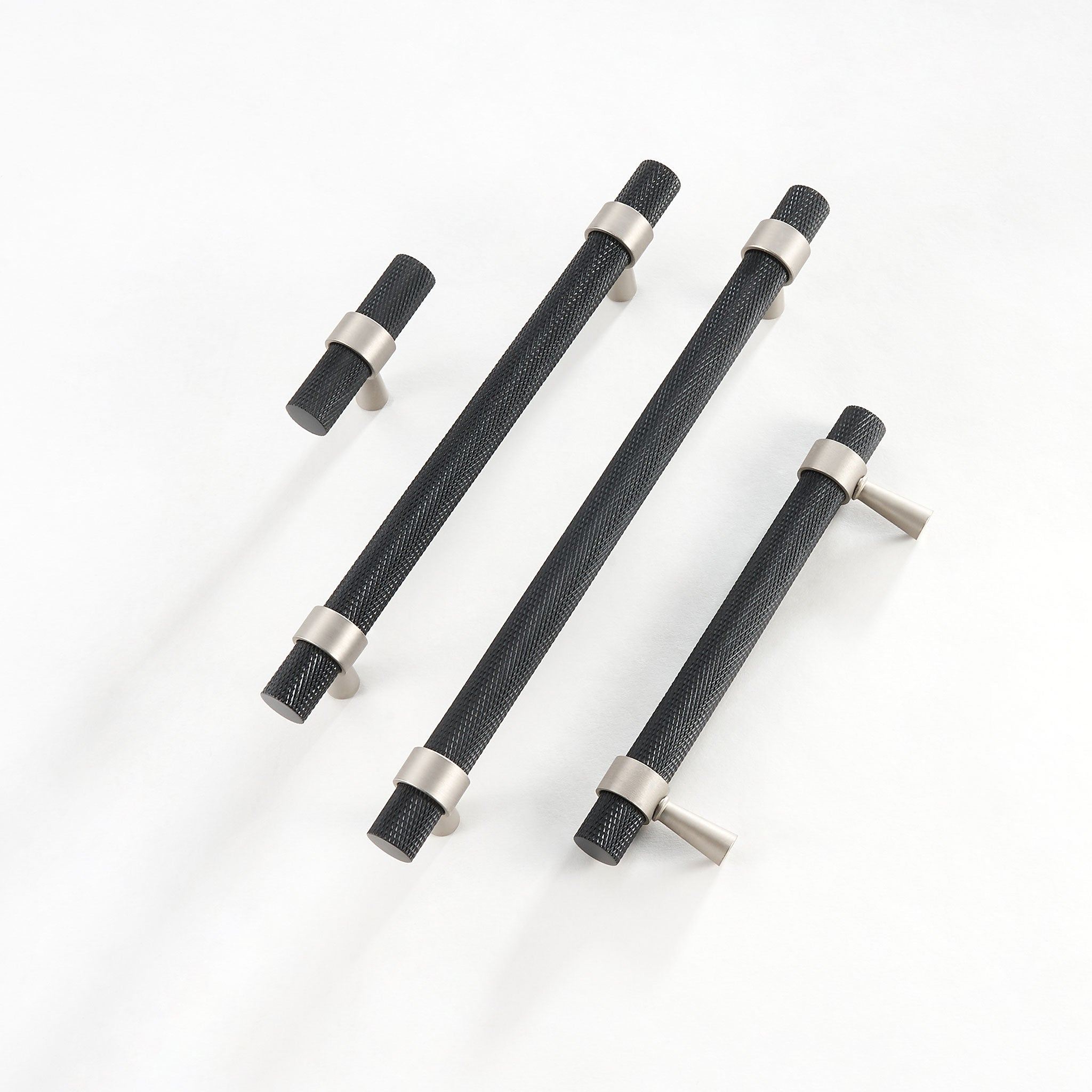 Handtag 3096K | Lättrat | Matt Svart/Nickel - Dooroom