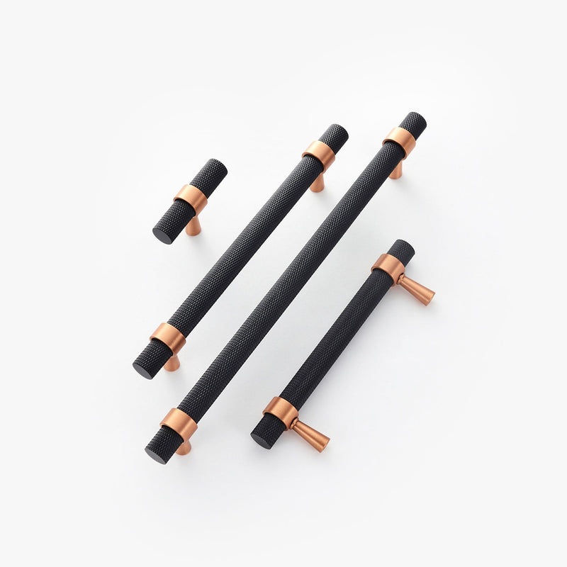 Handtag 3096K | Lättrat | Matt Svart/Koppar - Dooroom